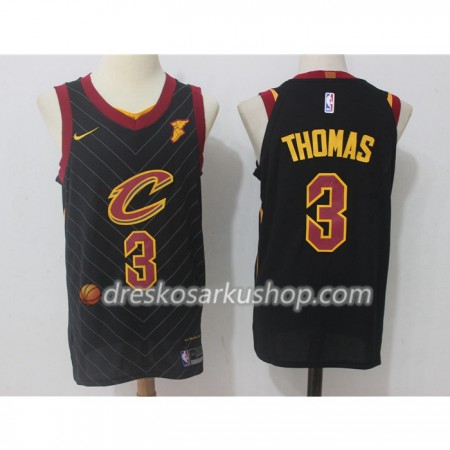 Muški NBA Dres Cleveland Cavaliers Isaiah Thomas 3 Nike 2017-18 Crna Swingman